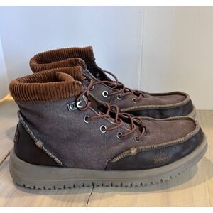 Hey Dude Bradley Corduroy Collar Mens Brown Multi Chukka Boots 42066-2GS Size 7